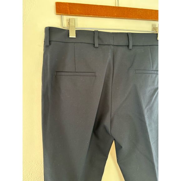 ZARA Woman Navy Trousers Red and White Side Stripe Size 6 - Picture 8 of 11